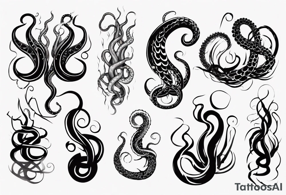 long tentacle tattoo tattoo idea