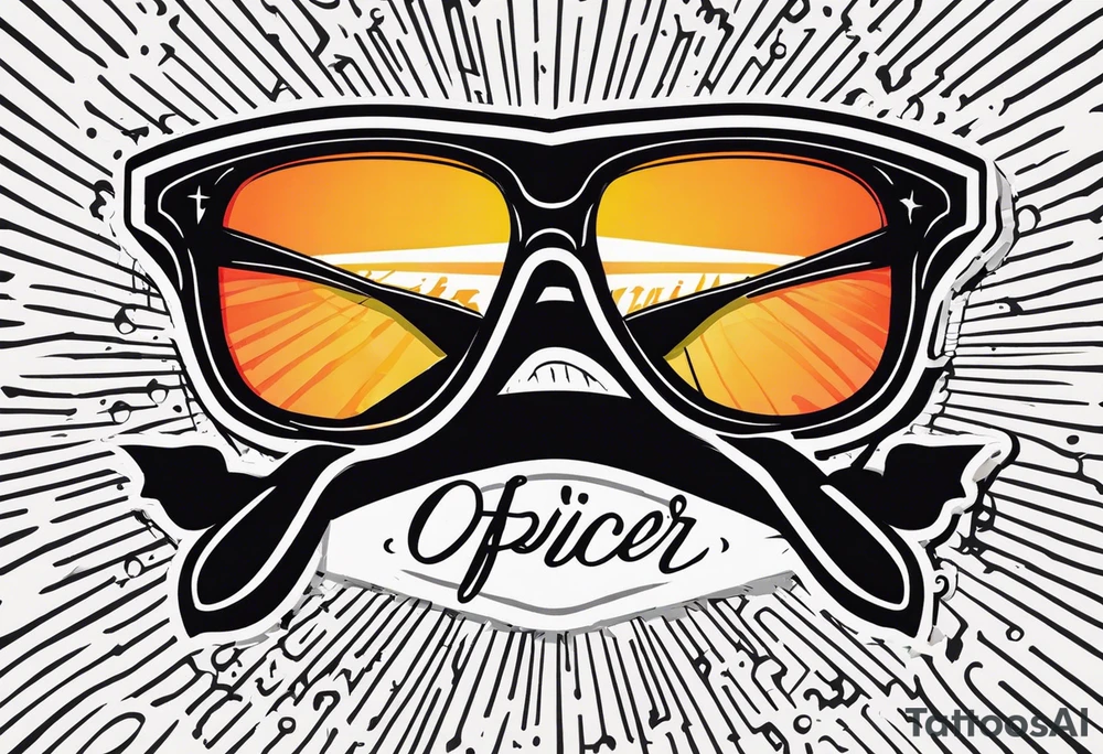 sunglasses Officer Bigdick tattoo idea