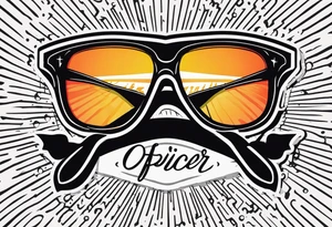 sunglasses Officer Bigdick tattoo idea