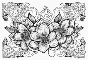 ramo de flor cerejera na canela tattoo idea
