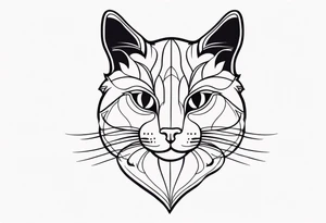 cats head tattoo idea