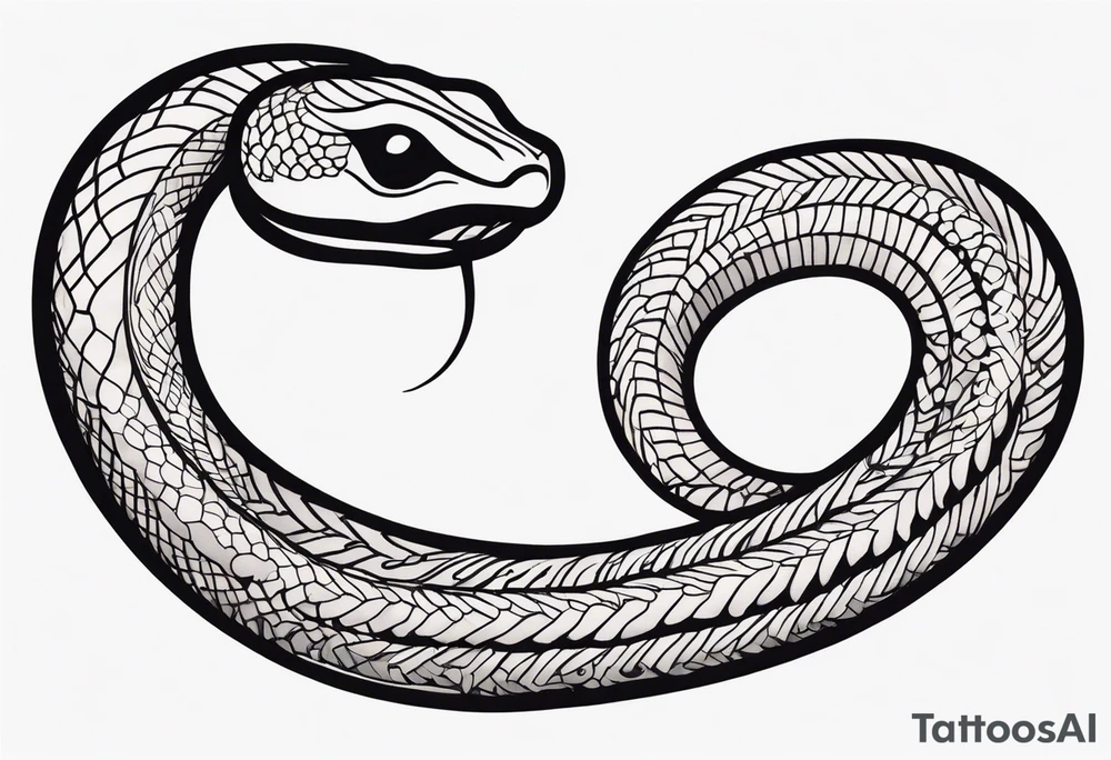A long snake winding tattoo idea