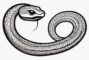 A long snake winding tattoo idea