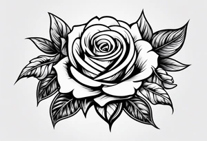 money with roses tattoo idea
