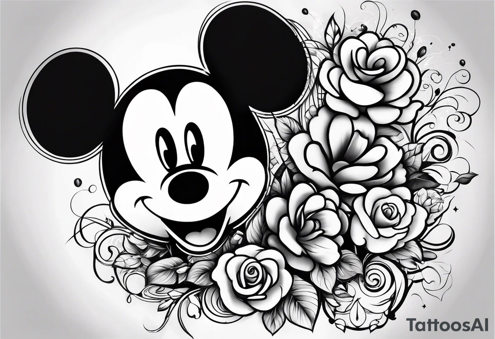 mickey mouse tattoo idea
