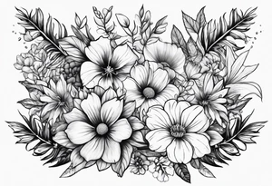 California native flowers tattoo idea