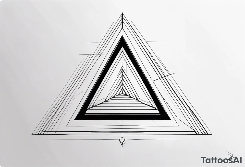 triangle illusion tattoo idea