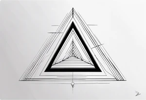 triangle illusion tattoo idea