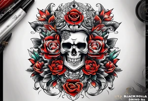 Full leg tattoo drawing on paper tattoo idea