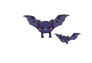 cute bats tattoo idea