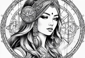 Libra with nord compass tattoo idea