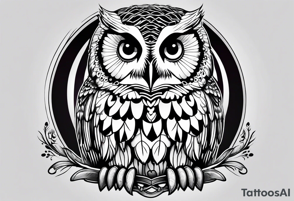 barred owl tattoo idea