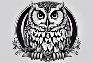 barred owl tattoo idea