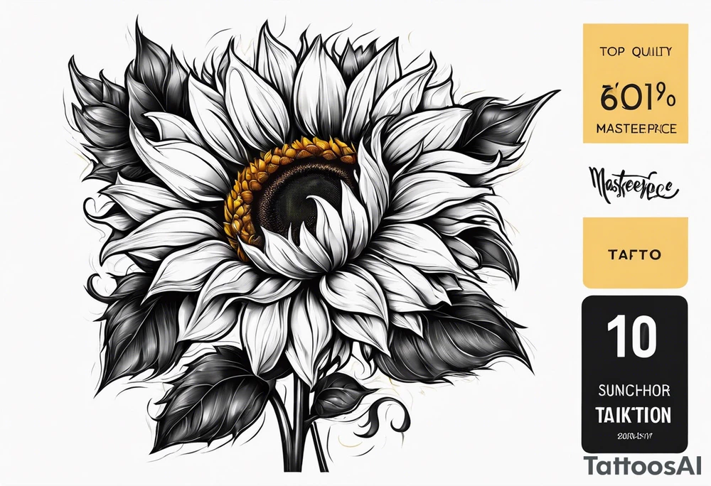 Sunflower for a male tattoo tattoo idea