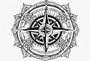 Canada compass rose tattoo idea