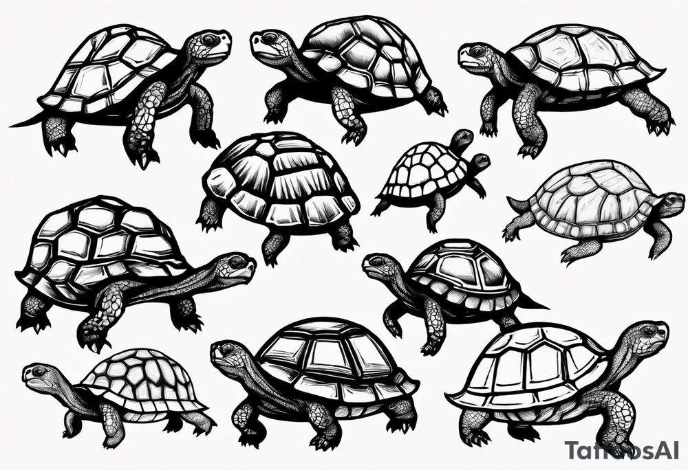 Slow tortoise tattoo idea