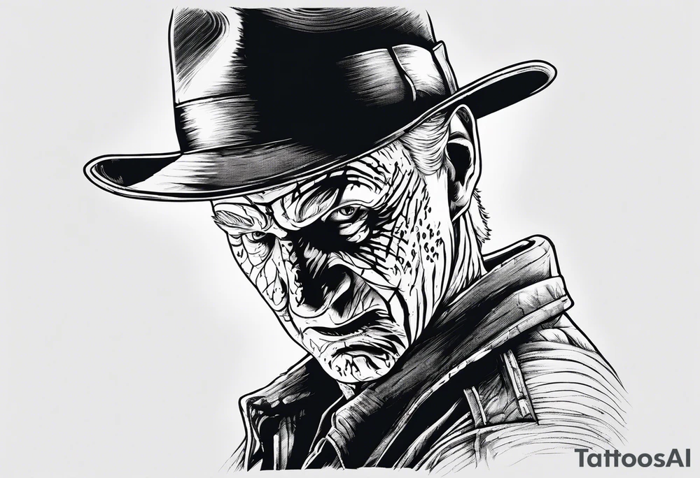 Horror theme with slasher and Freddy Krueger tattoo idea