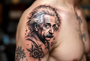 A young albert einstein tattoo idea