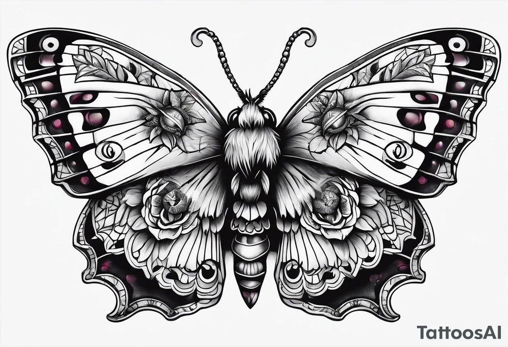 Death moth hand tattoo tattoo idea