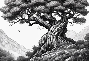 Italian mallochio tree tattoo idea
