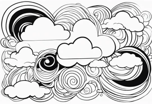 heaven clouds swirl tattoo idea