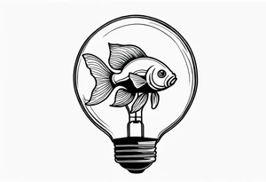 A goldfish in a lightbulb tattoo idea