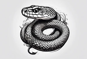 snake running tattoo idea