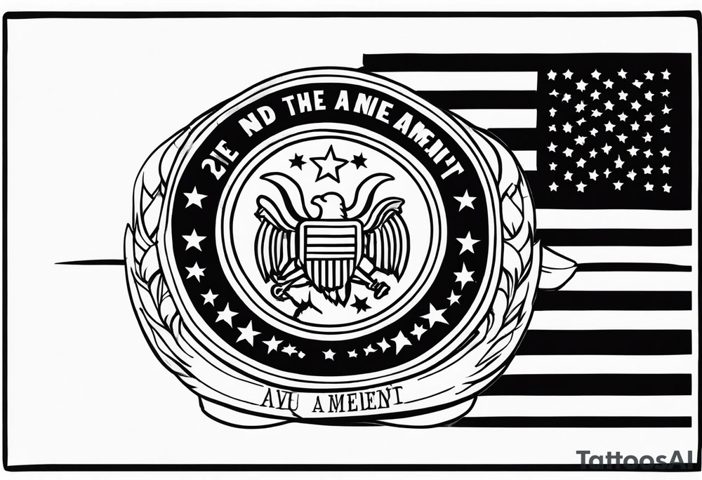 2nd amendment flag tattoo idea