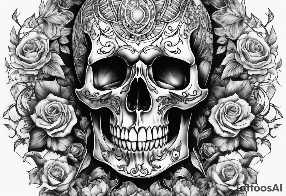 skeleton sleeve tattoo idea