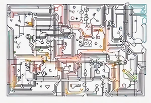 Puzzle with circuits tattoo idea