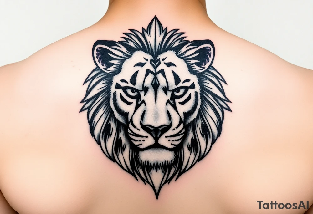 Lions Head, infinite eyes tattoo idea