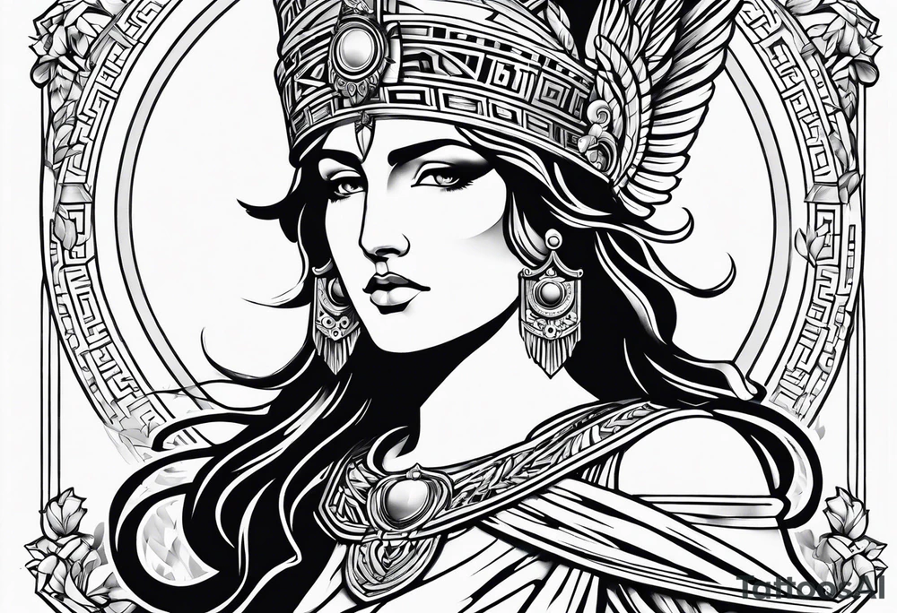 Greek Athena tattoo idea