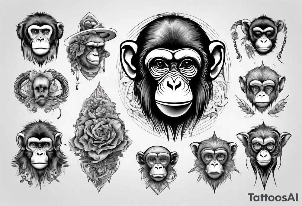 Monkey tattoo idea