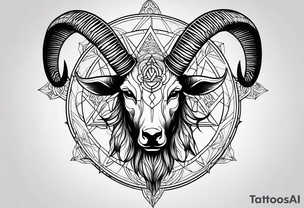 Dark, baphomet, dead tattoo idea