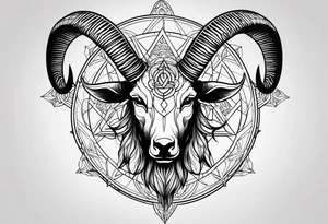 Dark, baphomet, dead tattoo idea