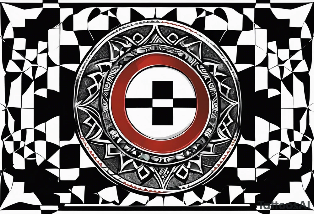 Abstract tribal New Zealand Style. Croatian checker and Northern Ireland giants causeway tattoo idea