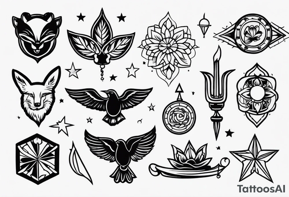 Traditional tattoo flash tattoo idea