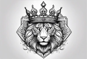 psalms 46:5 with a crown catty corner on the verse tattoo idea