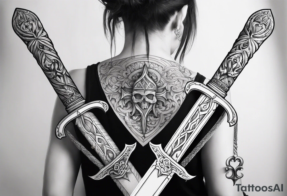 sword tattoo for back

with words memento mori tattoo idea