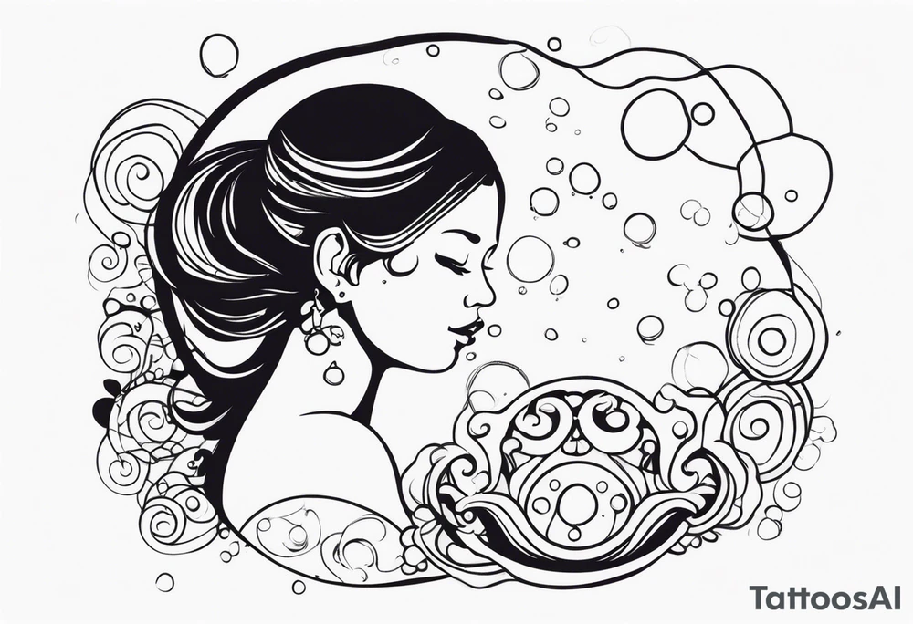Meditation and bubbles tattoo idea