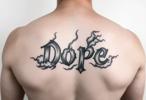 Dope spelled out in smoke
Clouds tattoo idea