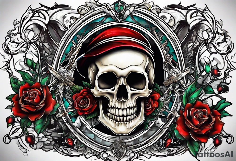 skeleton running from the world tattoo idea