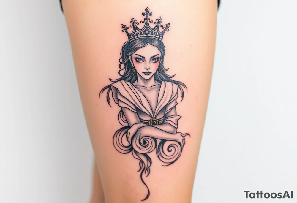 Queen, scary, pretty tattoo idea