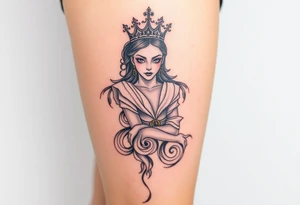 Queen, scary, pretty tattoo idea