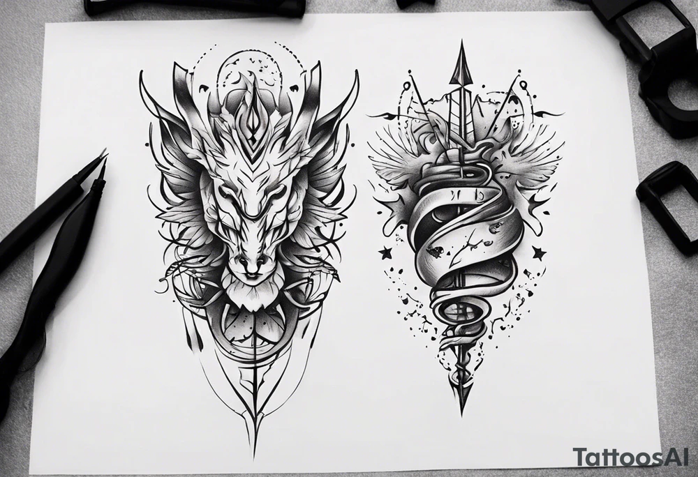 Two matching tattoos for couples tattoo idea