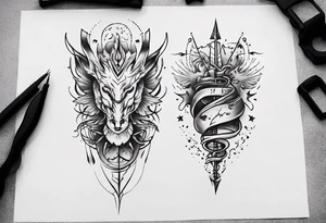 Two matching tattoos for couples tattoo idea