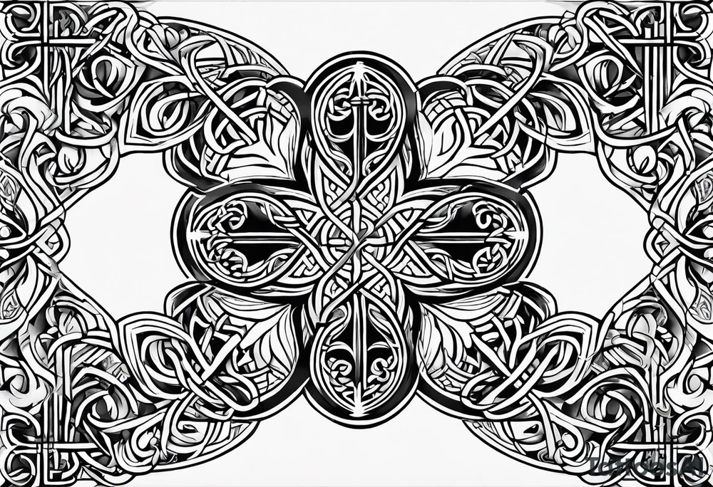 4 leaf clover celtic tattoo idea