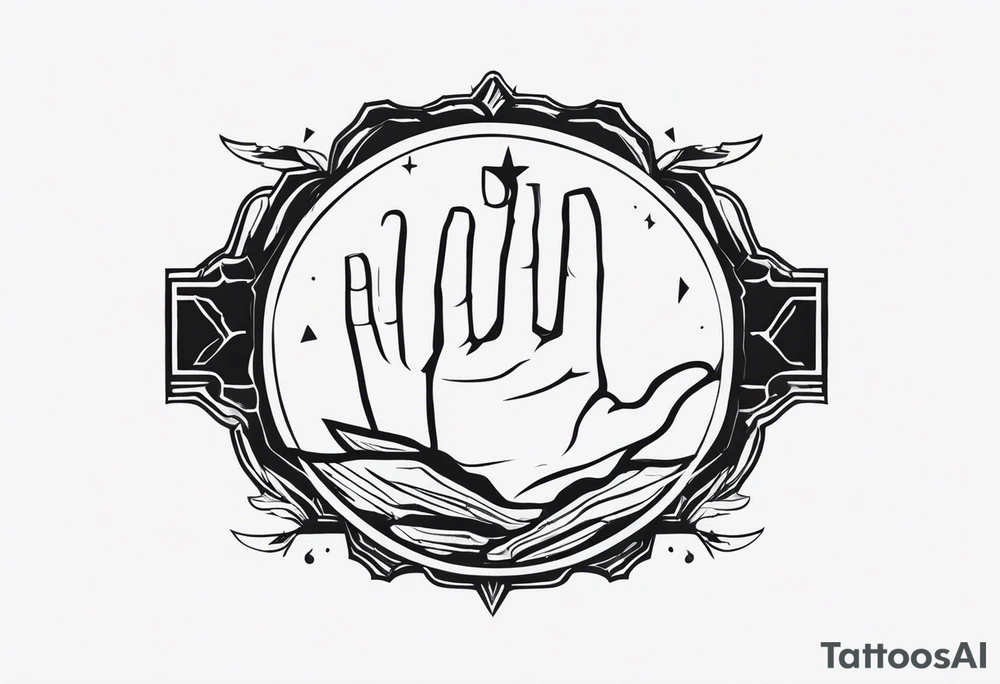 Rock sign hands tattoo idea