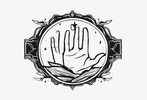 Rock sign hands tattoo idea