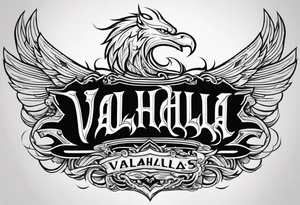 Valhalla flames tattoo idea